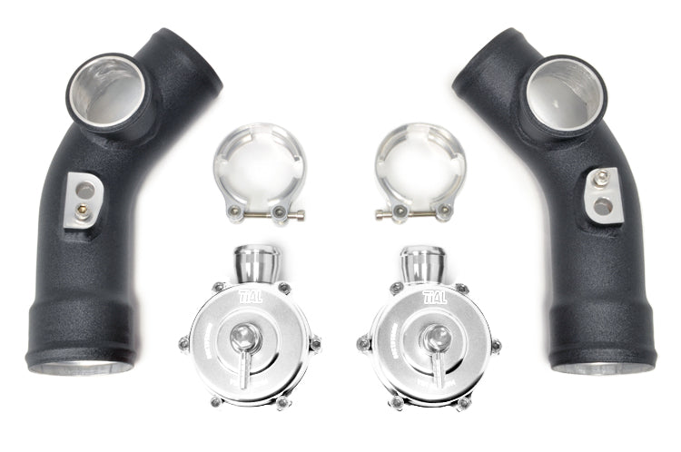 STM R35 GTR Upper Blow Off Valve Pipes with Silver TiAL QR