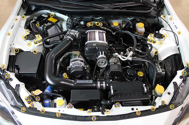Titanium Full Engine Bay Bolt Kit for BRZ/FRS (SUB-007)