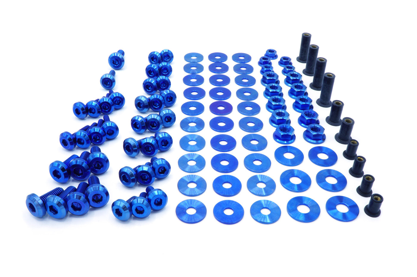 Titanium Engine Bay Bolt Kit for 2015-2021 WRX/STi (Blue)
