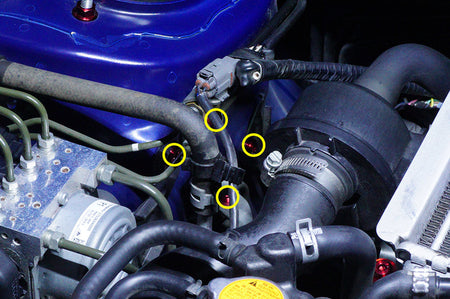 Titanium Engine Bay Bolt Kit for 2015-2021 WRX/STi Installed