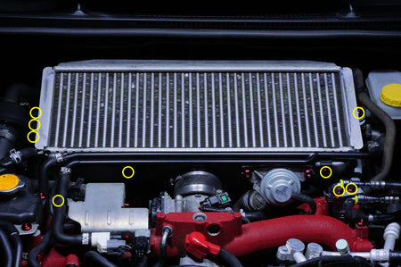 Titanium Intercooler Bolt Kit for 2015-2021 STi Installed