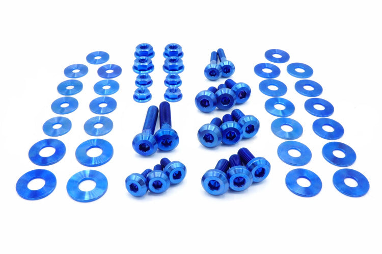 Blue Titanium Engine Bay Bolt Kit for MKV Supra GR