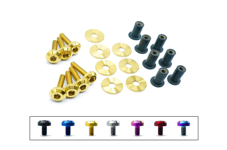 Dress Up Bolts Titanium Radiator Shroud Kit for Corolla GR (TOY-053)