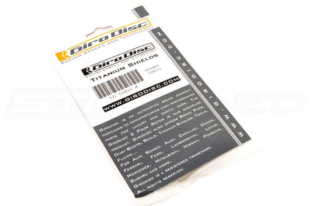Girodisc Titanium Brake Pad Shields for Evo 5-X Front Shields (TS-1001)