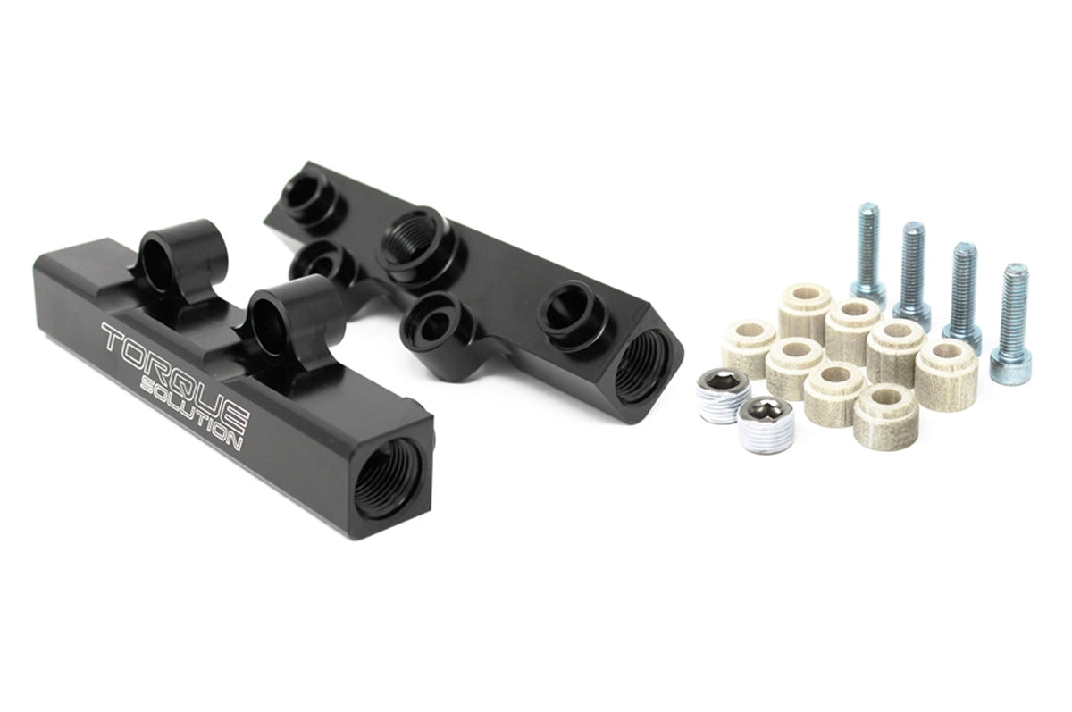 Torque Solution Top Feed Fuel Rails for 02-14 WRX / 07+STi Black (TS-SU-400BK.2)