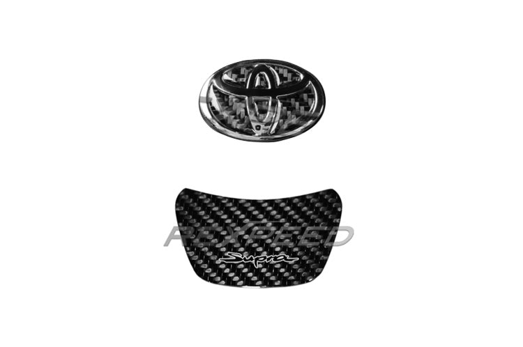 Rexpeed Carbon Fiber Steering Wheel Logos for 2020 Supra (TS02A/TS02D)