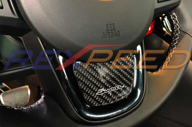 Rexpeed Carbon Fiber Steering Wheel Badge for 2020 Supra (TS02A)