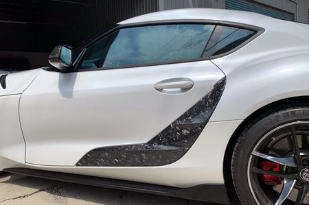 Rexpeed Carbon Fiber Door Garnishes for 2020 Supra (Forged Carbon Gloss Pictured)