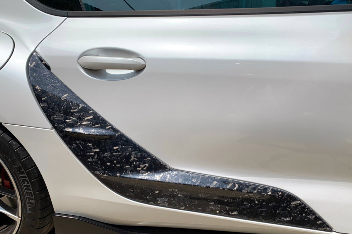 Rexpeed Carbon Fiber Door Garnishes for 2020 Supra (Forged Carbon Gloss Pictured)