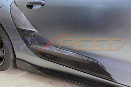 Rexpeed Carbon Fiber Door Garnishes for 2020 Supra (Standard Weave Gloss Pictured)