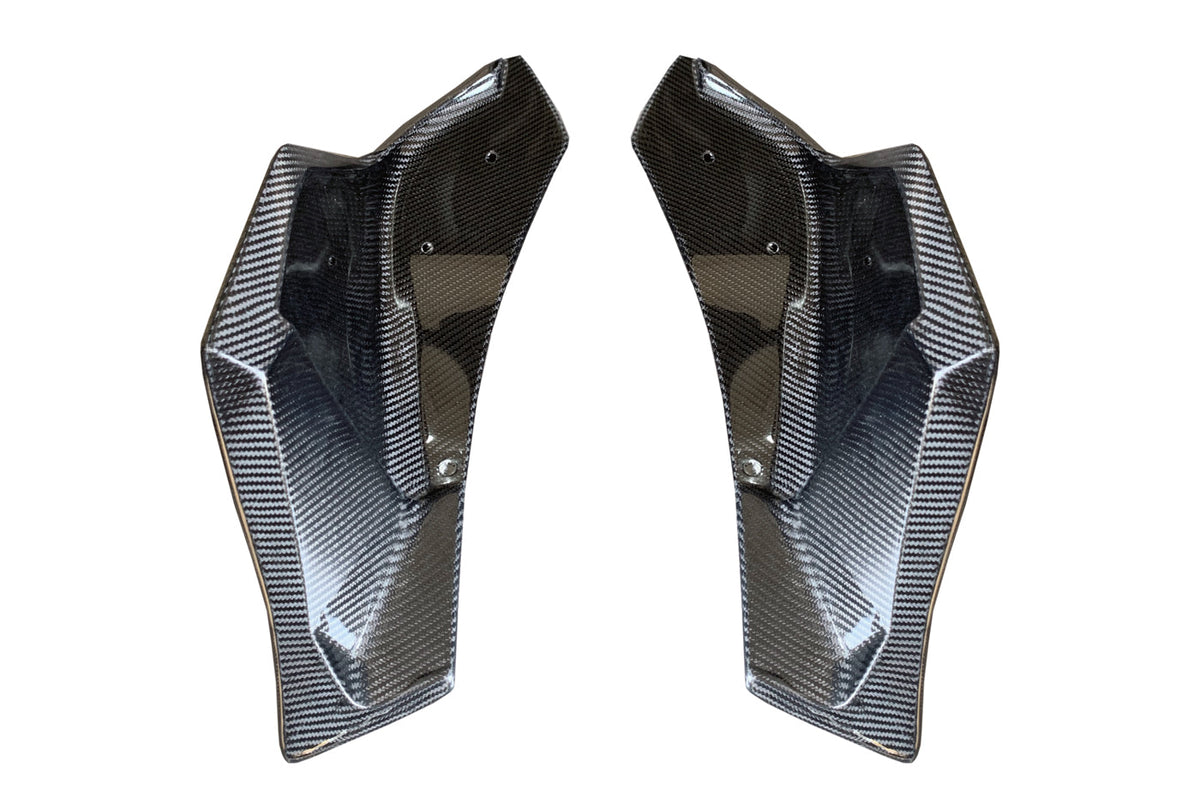 Rexpeed V3 Carbon Fiber Rear Bumper Side Spats for 2020+ Supra GR