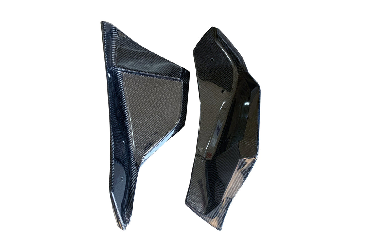 Rexpeed V3 Carbon Fiber Rear Bumper Side Spats for 2020+ Supra GR
