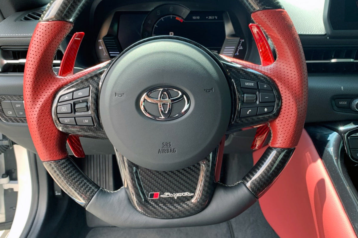 Rexpeed Carbon Fiber Paddle Shifters for 2020+ Supra GR (TS39R Red)