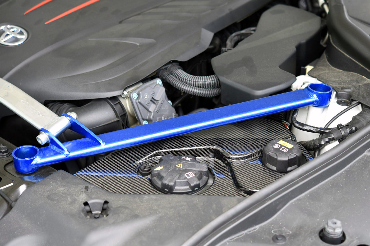 Rexpeed Carbon Fiber Coolant Cover for 2020+ Supra GR (TS41)