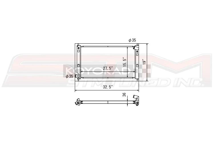 V2979 Koyo Evo X Hyper-V 36mm Radiator
