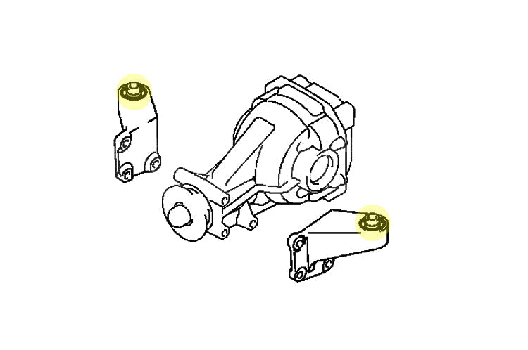 Whiteline Rear Diff Support Bushings for Evo 7-9 (W0592)