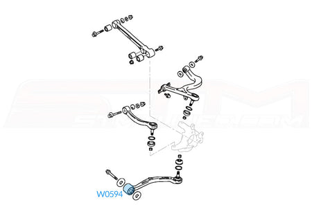 W0594 Whiteline Evo 4-9 Rear Trailing Arm Bushings