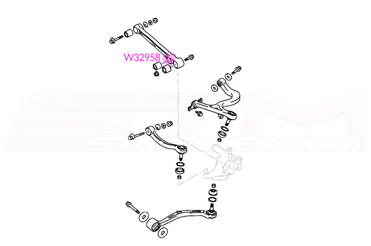 Whiteline Rear Control Arm Shock Absorber Bushings for Evo 4-9 (W32958)