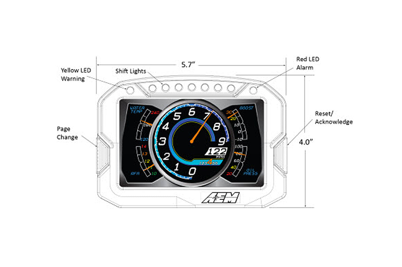 AEM CD-5 Carbon Digital Racing Dash Display