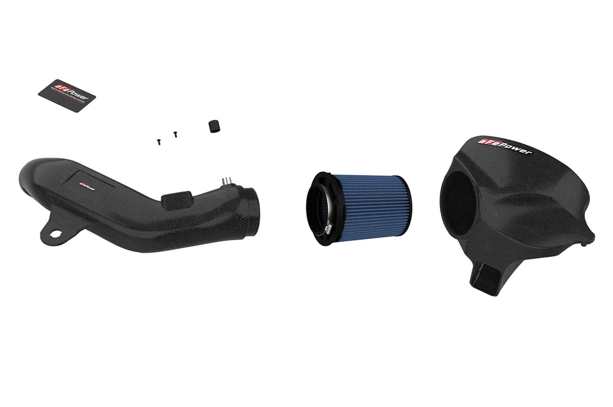 aFe Black Series Momentum Carbon Fiber Cold Air Intake for F87 BMW M2 (N55) AWE 58-10004R