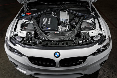 aFe Black Series Momentum Carbon Cold Air Intake for F8X BMW M2 Competition, M3, and M4 with S55 engine installed on M4