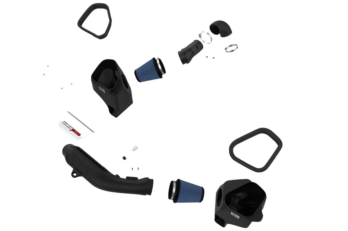 aFe FORCE Stage 2 cold air intake system for the S55 engine F87 BMW M2 Comp, F80 M3, and F82 M4 (54-13032R)