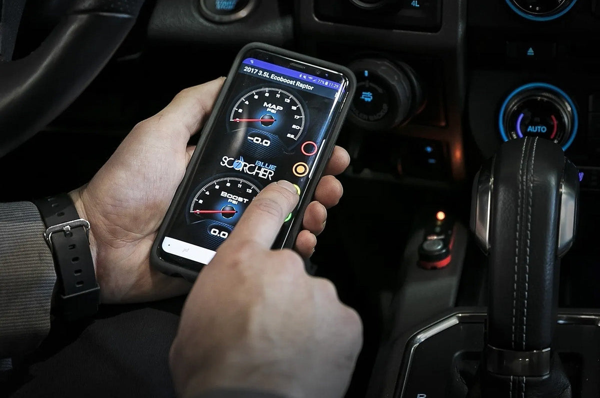 aFe Scorcher Blue Bluetooth Power Module for G8X BMW M3/M4 (77-86326) bluetooth control from phone
