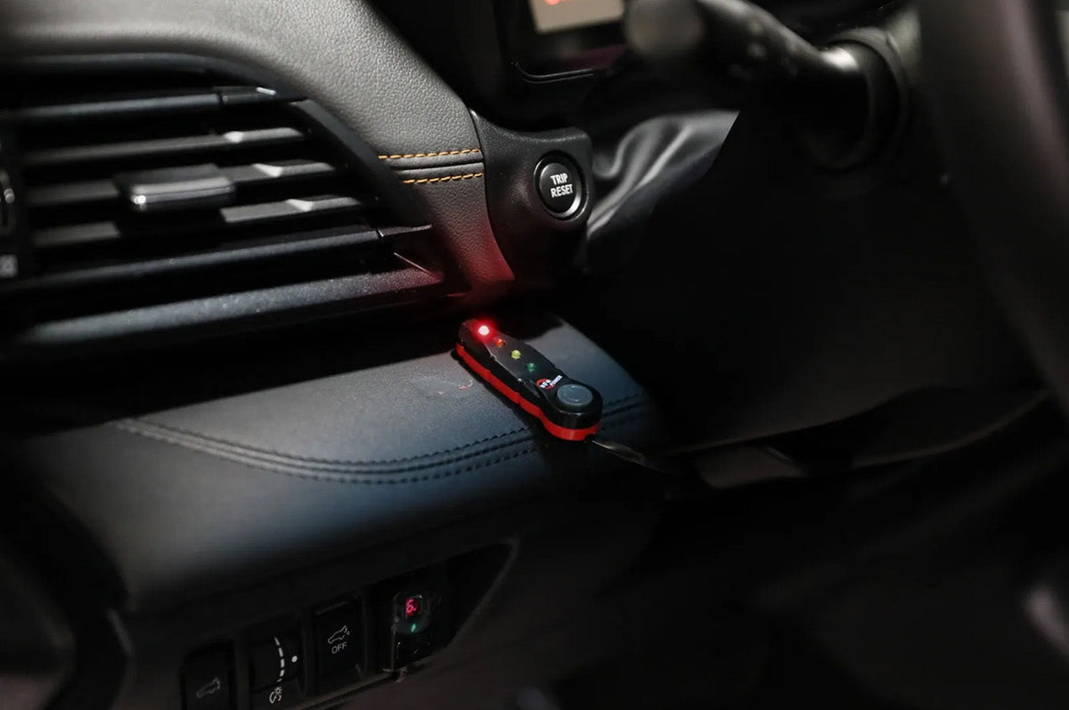 aFe Scorcher GT Power Module for VB 2022+ Subaru WRX (77-46803) controller installed on dash