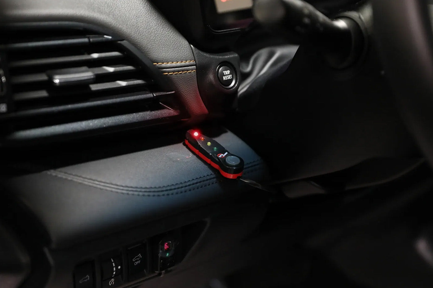 aFe Scorcher GT Power Module for VB 2022+ Subaru WRX (77-46803) controller installed on dash