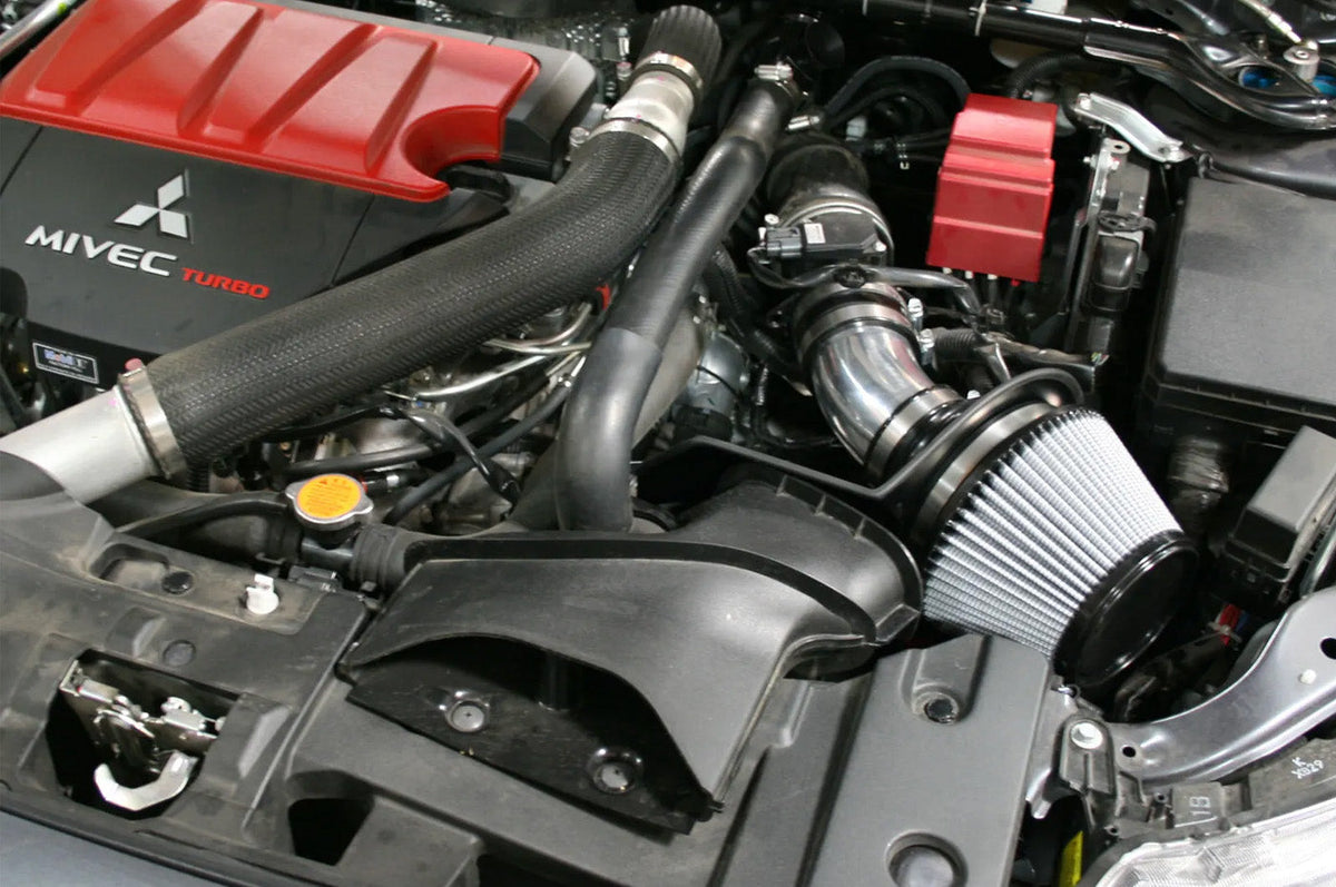 aFe Takeda Retain Stage 2 Cold Air Intake System for Mitsubishi Evo X (TR-4202P) with Pro Dry S filter media