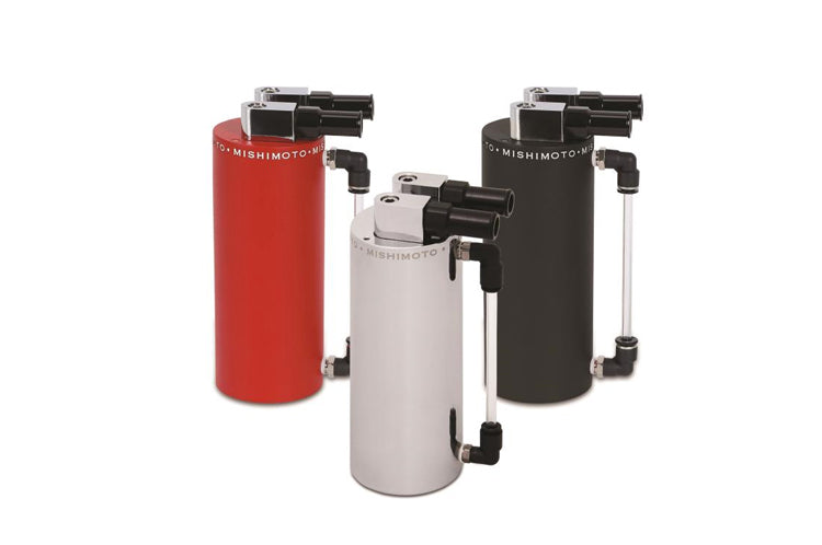 Red, Polished and Black Engine Oil Catch Cans