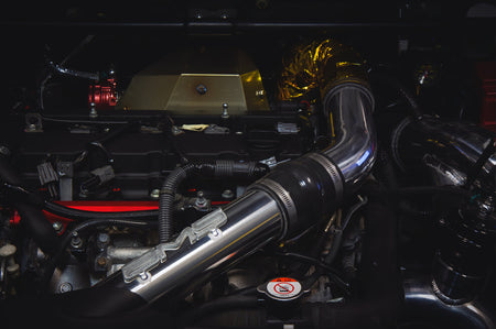 AMS Evo X Upper Intercooler Pipe Installed