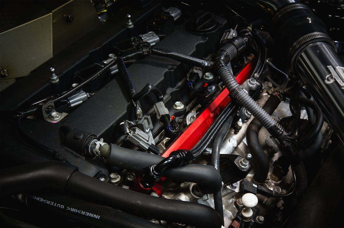 AMS Evo X Fuel Rail Kit Installed