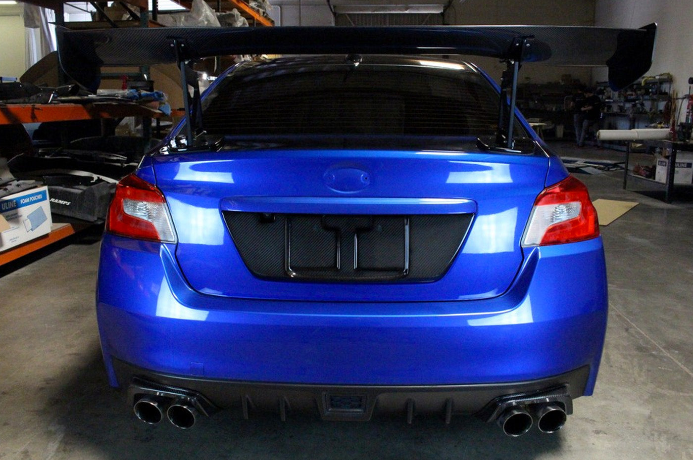 APR Carbon Fiber Exhaust Heat Shield for 2015-2021 VA WRX/ STi (CBX-WRXHS15) installed