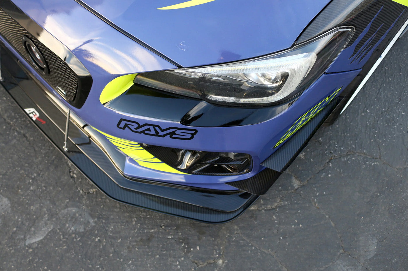 APR Carbon Fiber Upper and Lower Front Bumper Canards for the VA 2015-2017 Subaru WRX/ STi (AB-808045) installed