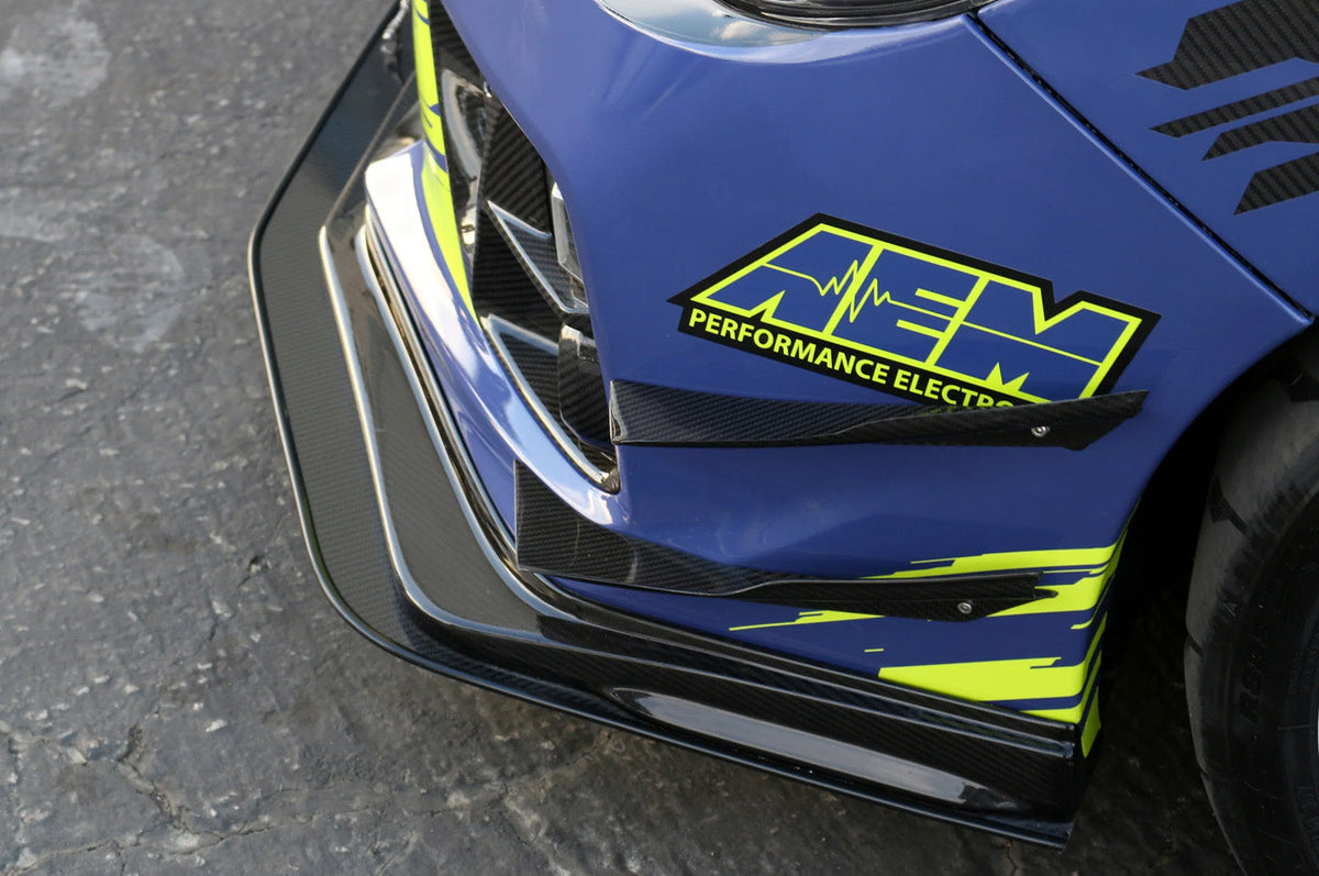 APR Carbon Fiber Upper and Lower Front Bumper Canards for the VA 2015-2017 Subaru WRX/ STi (AB-808045) installed