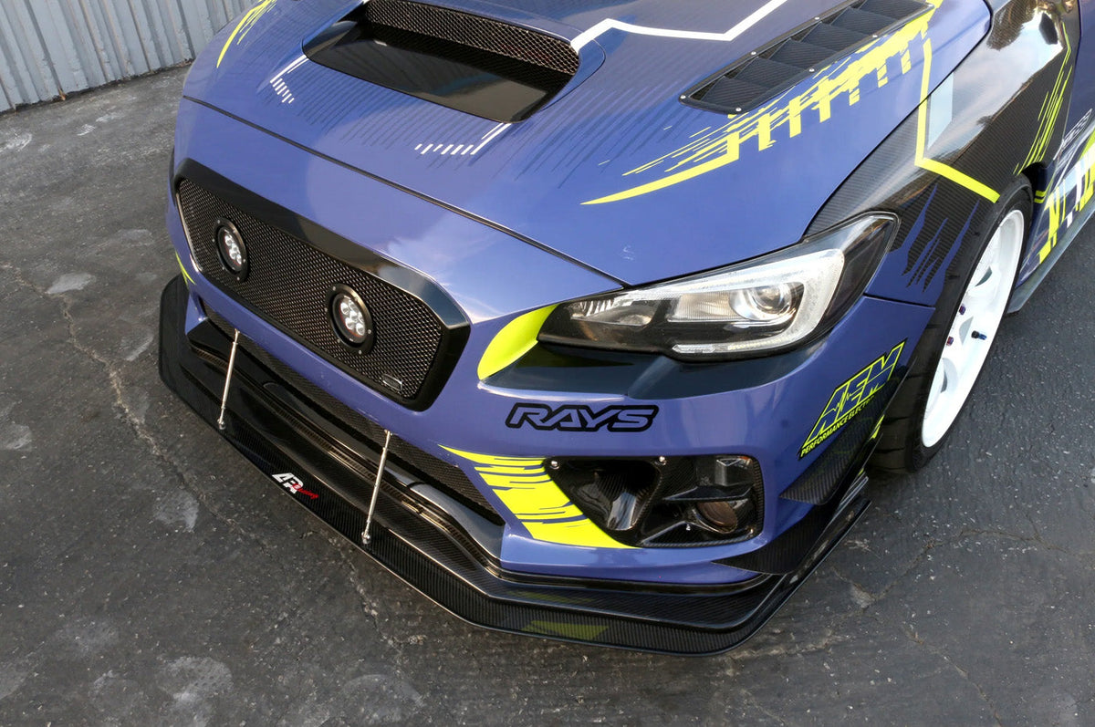 APR Carbon Fiber Upper and Lower Front Bumper Canards for the VA 2015-2017 Subaru WRX/ STi (AB-808045) installed