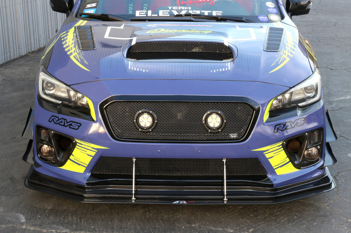 APR Carbon Fiber Upper and Lower Front Bumper Canards for the VA 2015-2017 Subaru WRX/ STi (AB-808045) installed
