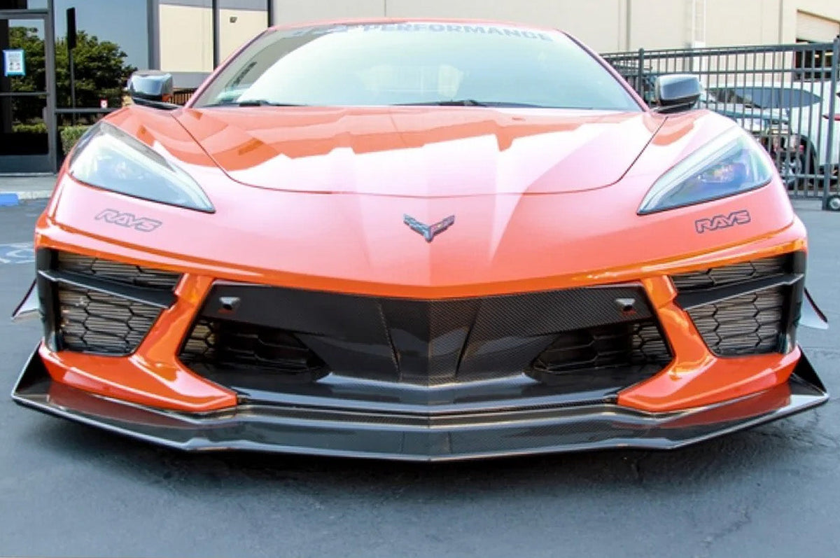 APR Carbon Front Air Dam/ Splitter/ Lip for 2020+ Chevrolet Corvette C8 (FA-208005) installed