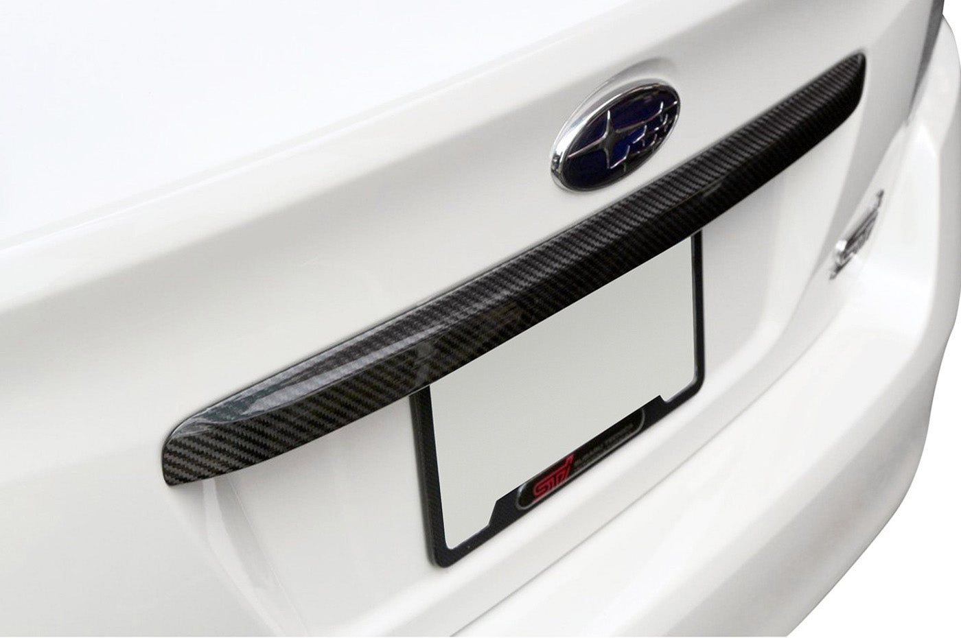 APR Carbon Fiber Trunk Garnish for 2015-2021 WRX/ STi (CBX-WRXTG) installed