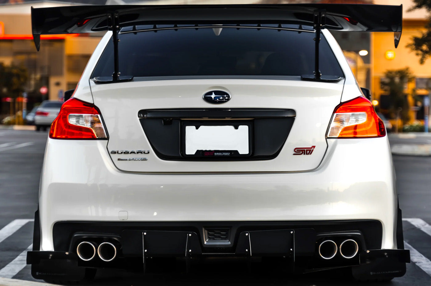 APR Carbon Fiber Trunk Garnish for 2015-2021 WRX/ STi (CBX-WRXTG) installed