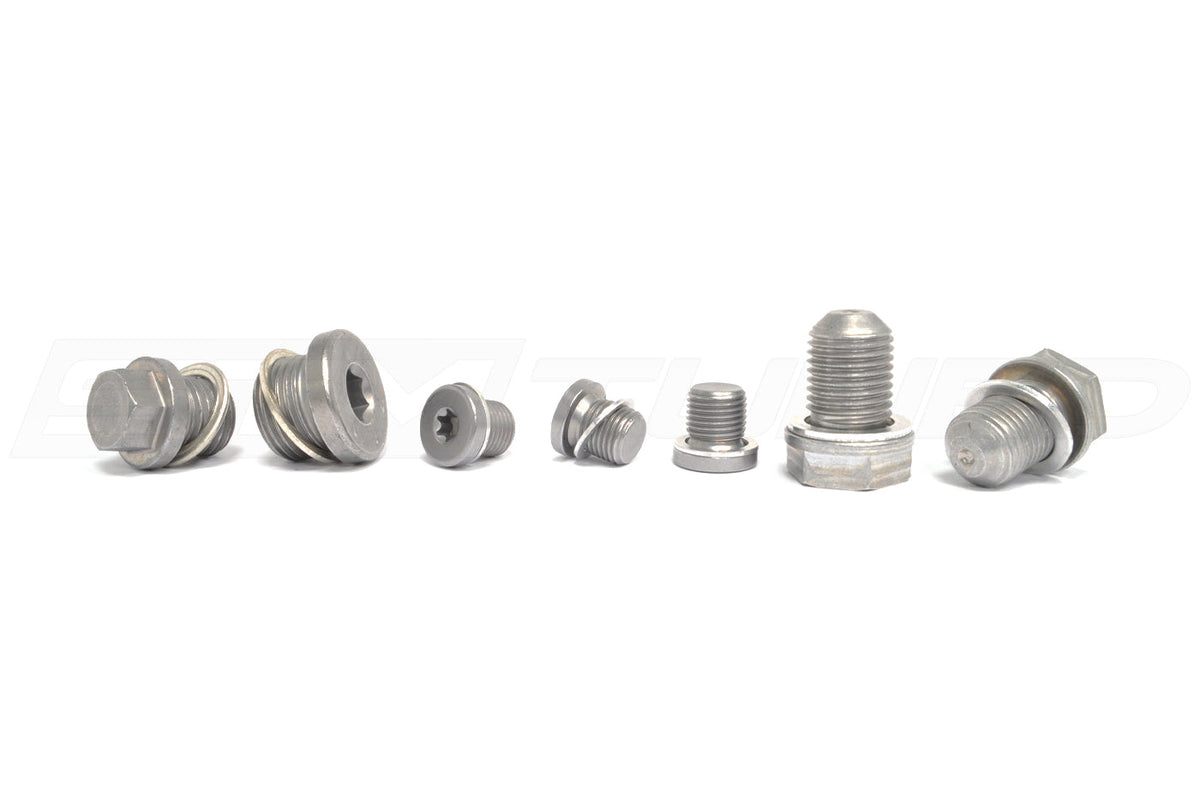 Audi OEM Engine Oil Drain Plugs for V10 09-15 R8 / Gallardo (Set of 7 with Washers)
