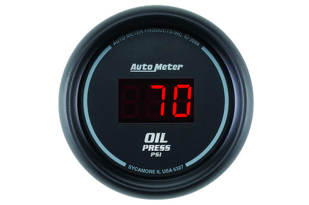 AutoMeter 52mm Sport Comp Digital 5-100 PSI Oil Pressure Gauge (6327)