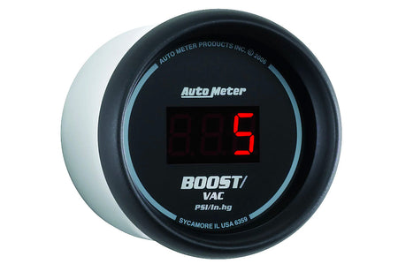 AutoMeter 52mm Sport Comp Digital -30 to 30 PSI Boost/ Vacuum Gauge (6359)