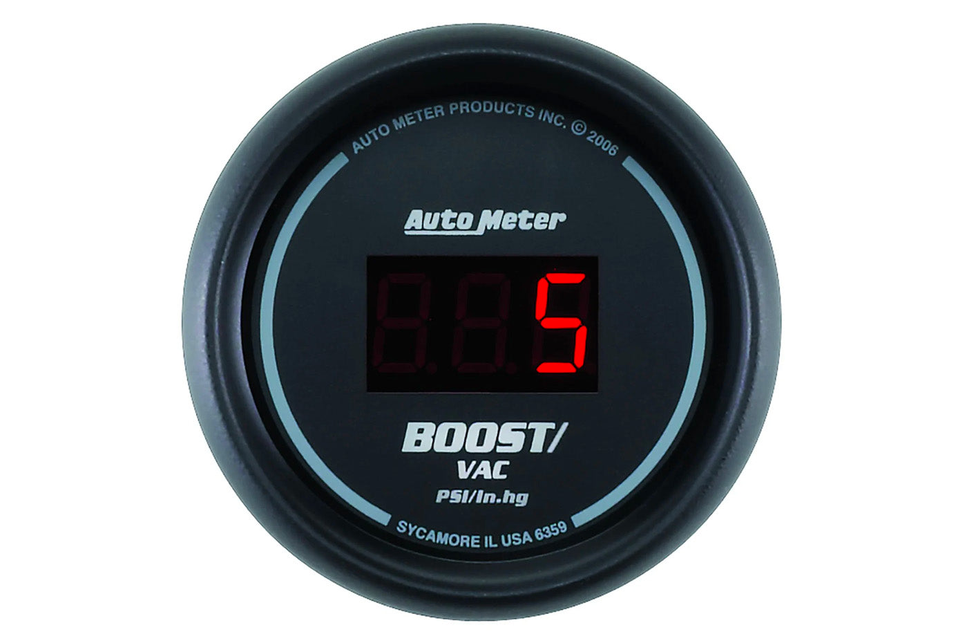 AutoMeter 52mm Sport Comp Digital -30 to 30 PSI Boost/ Vacuum Gauge (6359)