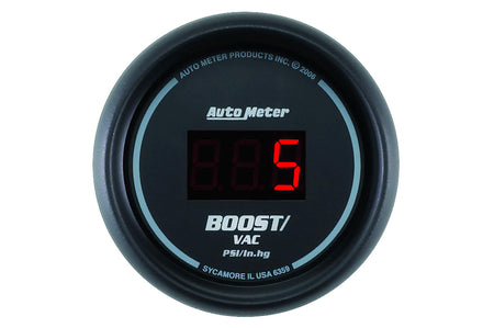 AutoMeter 52mm Sport Comp Digital -30 to 30 PSI Boost/ Vacuum Gauge (6359)