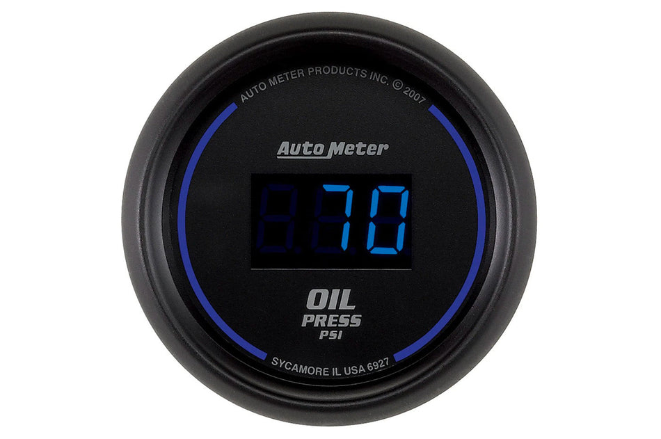 AutoMeter 52mm Cobalt Digital 5-100 PSI Oil Pressure Gauge (6927)
