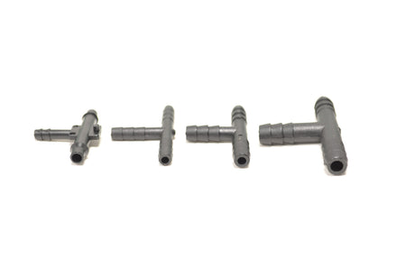 T Fittings size comparison 3mm 4mm 6mm