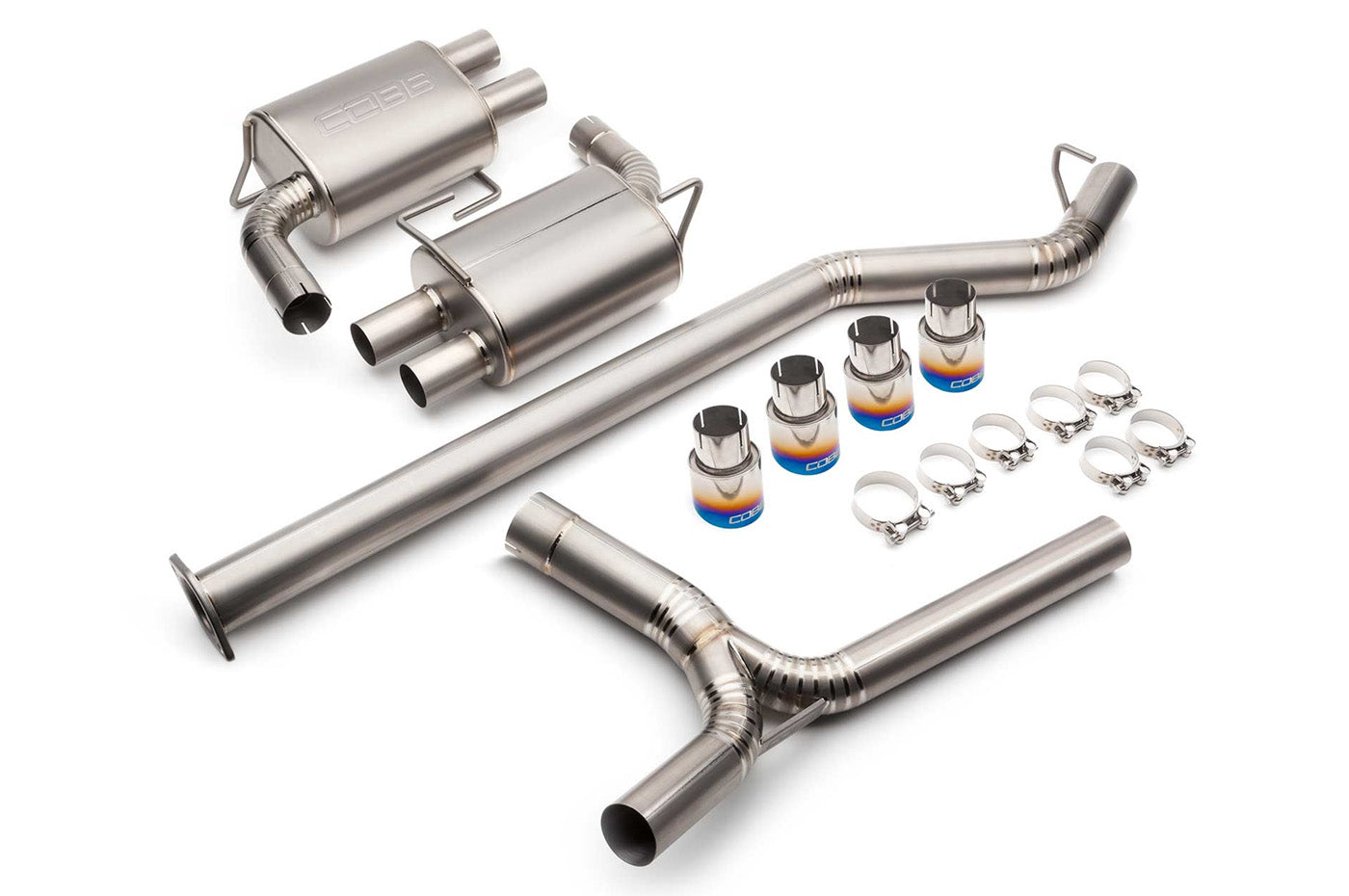 COBB Titanium Cat-back Exhaust for 2022+ Subaru WRX (516160) muffler, piping, tips and clamps