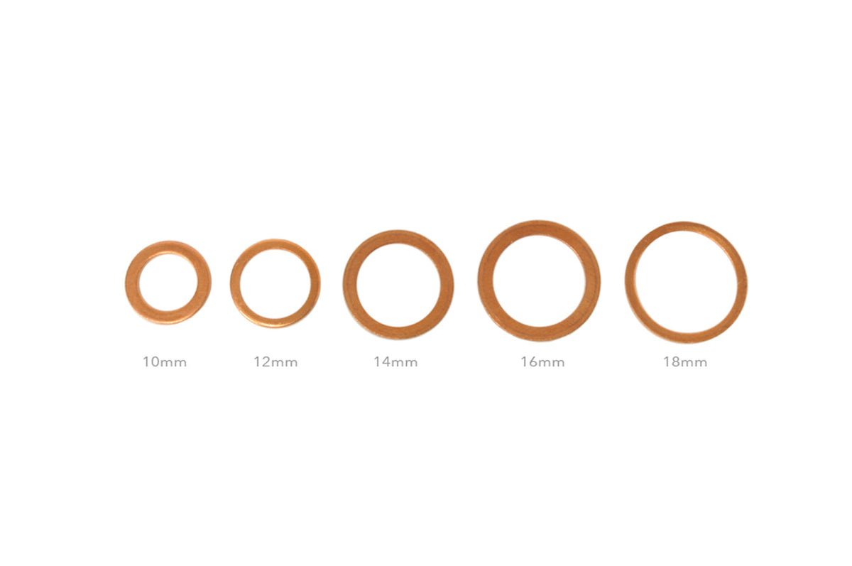 Copper Crush Washers for Banjo Bolts